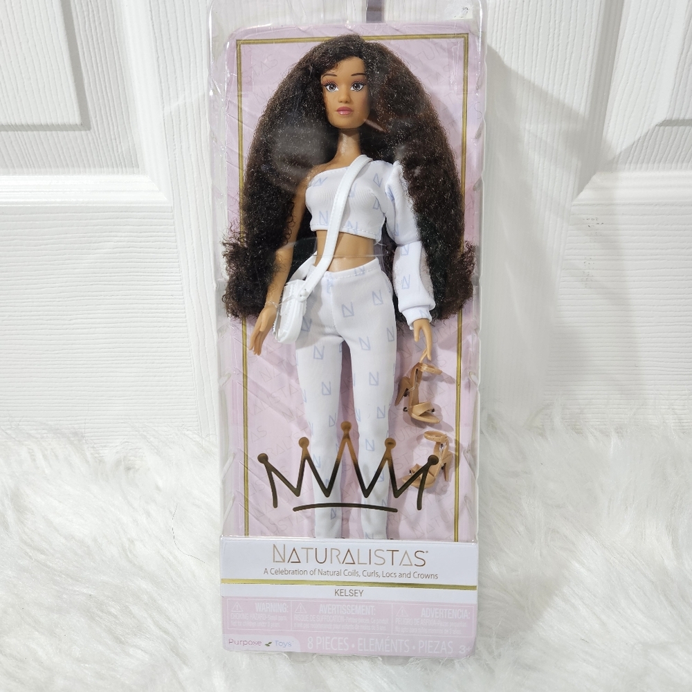 Kelsey Doll with Brown Hair and White Outfit